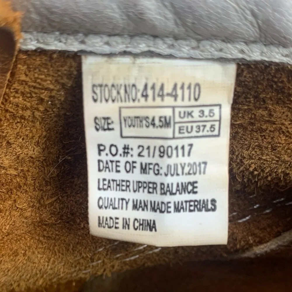 Thorogood Youth 4.5M‎ Moc Toe Leather Work Boots Brown Wedge Sole 2017
